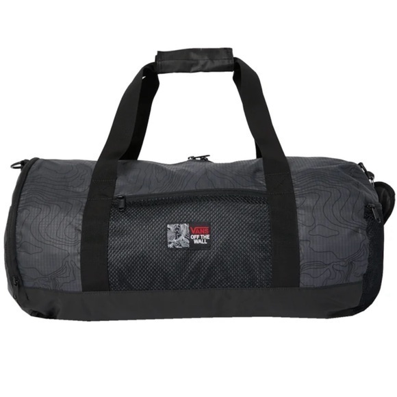 VANS X NATHAN FLORENCE Mala Duffle Vans Collab Nathan Florence Asphalt Black EUC - Picture 1 of 14